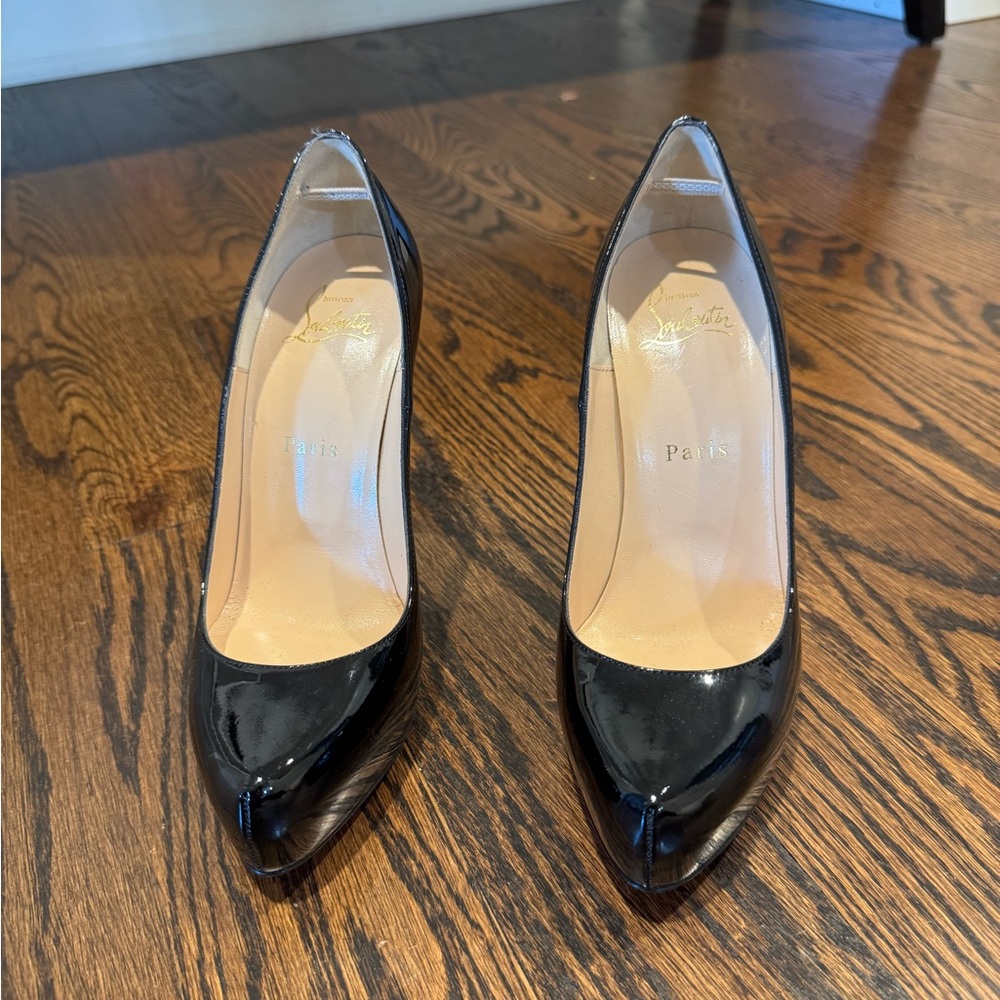 Christian Louboutin Black Patent Leather Women's Pumps